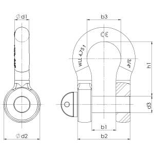 Schäkel geschweift 3,25 t