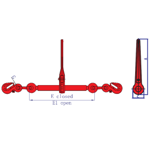 Ratschenlastspanner mit Verkürzungshaken 8mm