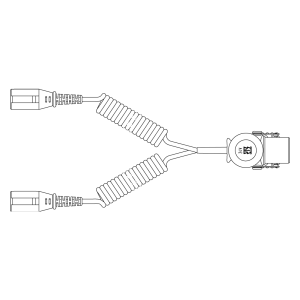 Adapter-Elektrowendel 15p auf 2 x 7P für 125°C Euro 6 Fahrzeuge