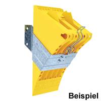 Lokhen Unterlegkeil Gelb Größe 53 mit Gleitschutz für Lkw