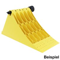 Lokhen Unterlegkeil Gelb Größe 53 mit Gleitschutz für Lkw