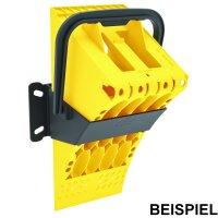 Lokhen Unterlegkeil Gelb Größe 53 mit Gleitschutz für Lkw