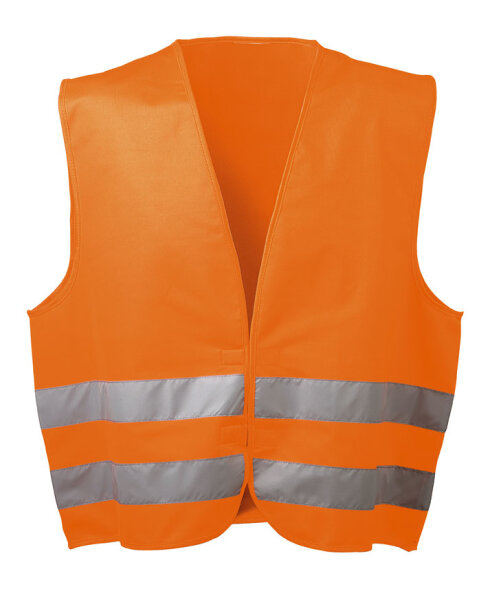 Warnweste Orange Polyester EN ISO 20471/2