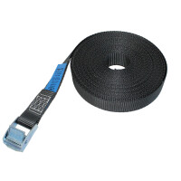 Klemmschloss Anthrazit LC 250 daN Klemmschlossgurt 25 mm Breit Pool Zelt Extra Lang 12 Meter