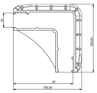 3360 x Stapelecken für Aufsatzrahmen Gelb