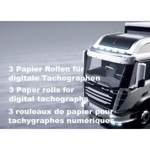 3 x 8 m Tachorolle Thermopapier für den digitalen Tachographen