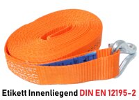 Spanngurt 4m LC 1000 / 2000 daN Orange zweiteilig 35mm