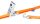 Spanngurt 4m LC 1000 / 2000 daN Orange zweiteilig 35mm