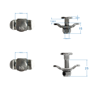 Schraubfitting Edelstahl für Airlineschiene M8