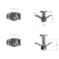 Schraubfitting Edelstahl für Airlineschiene M8